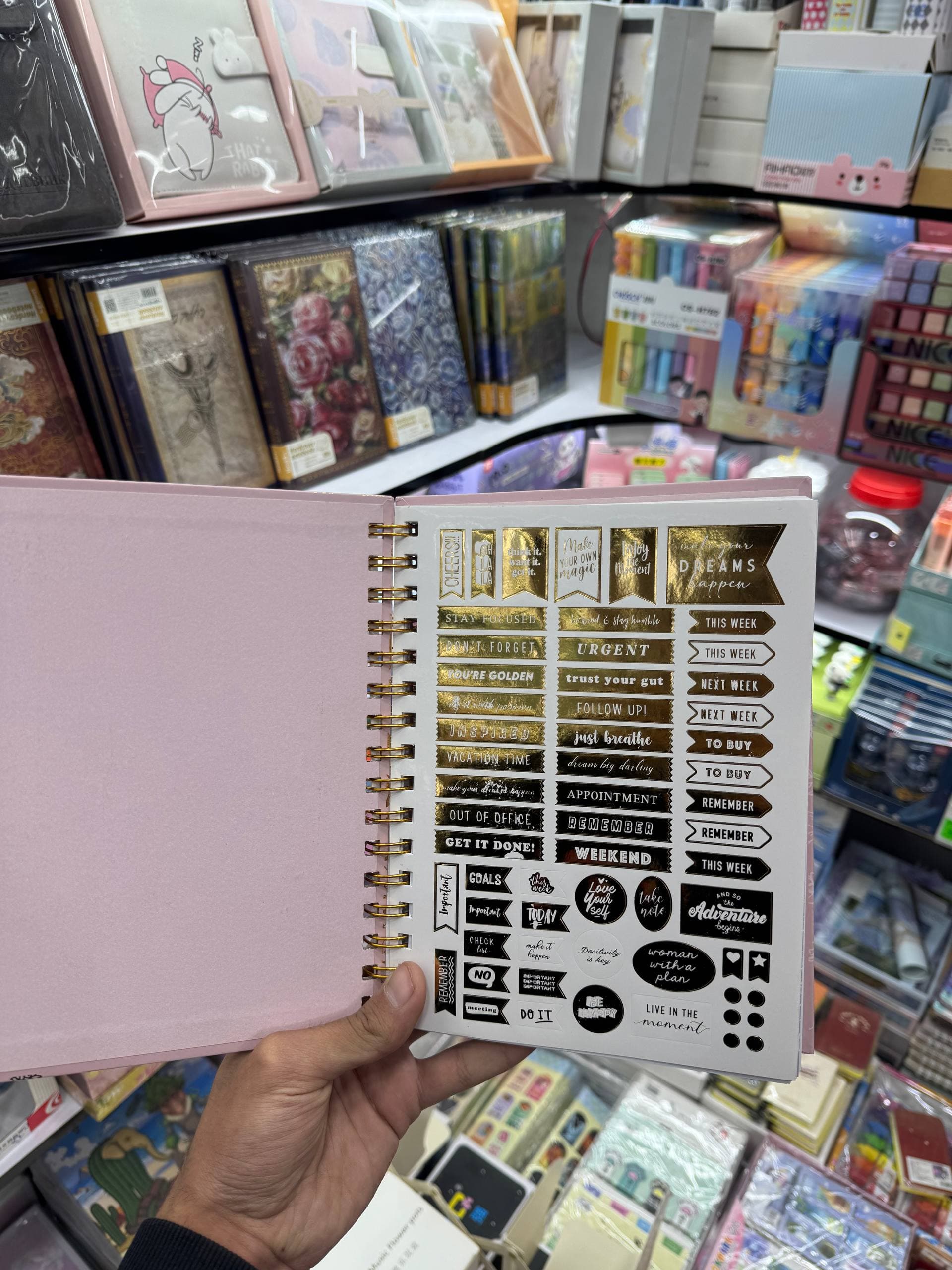 ✨ 12 oylik planer to‘plami, premium kundalik rejalashtiruvchi, stikerlar va ruchka bilan✨
